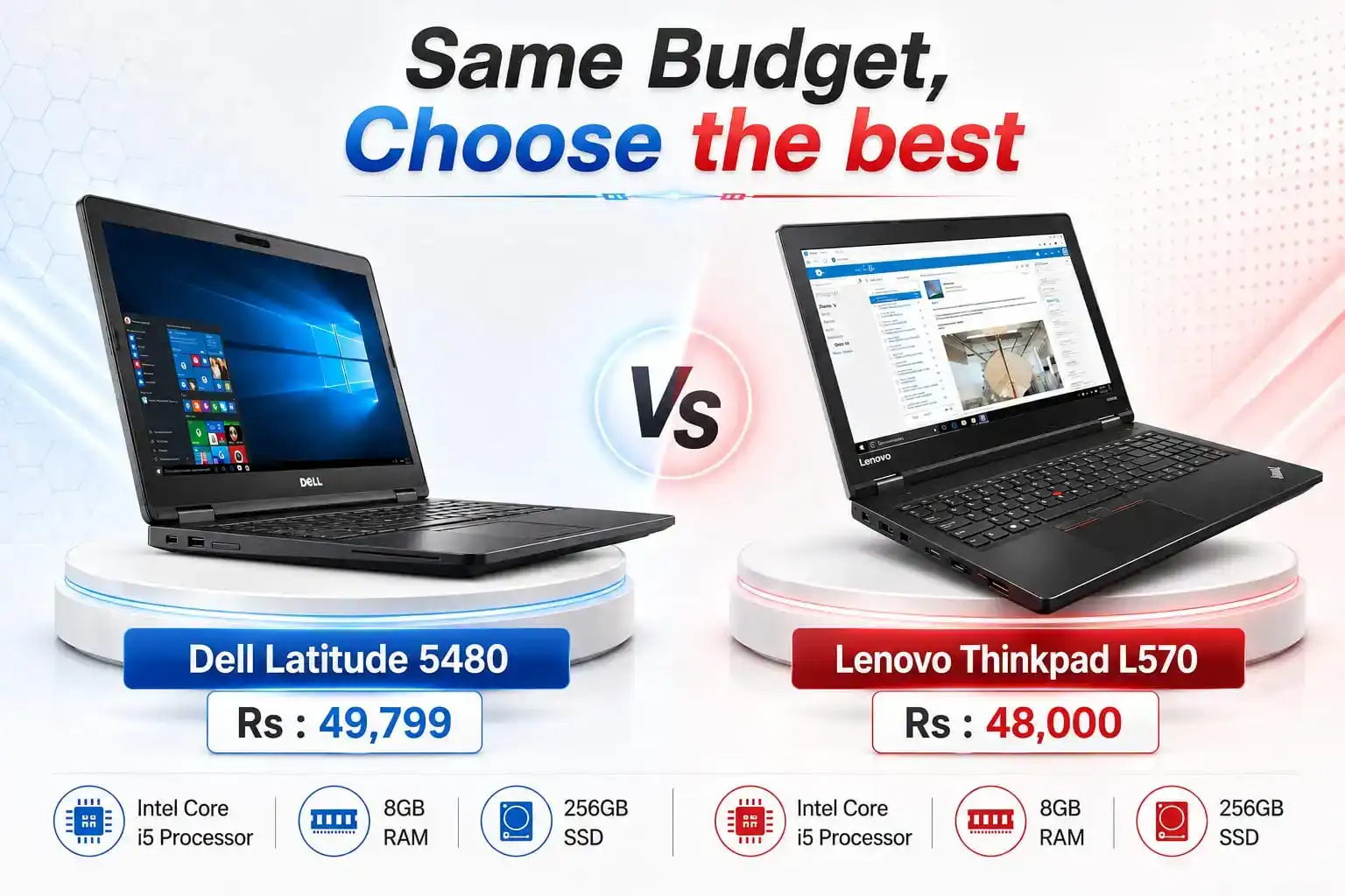 Dell Latitude 5480 VS Lenovo Thinkpad L570 comparison