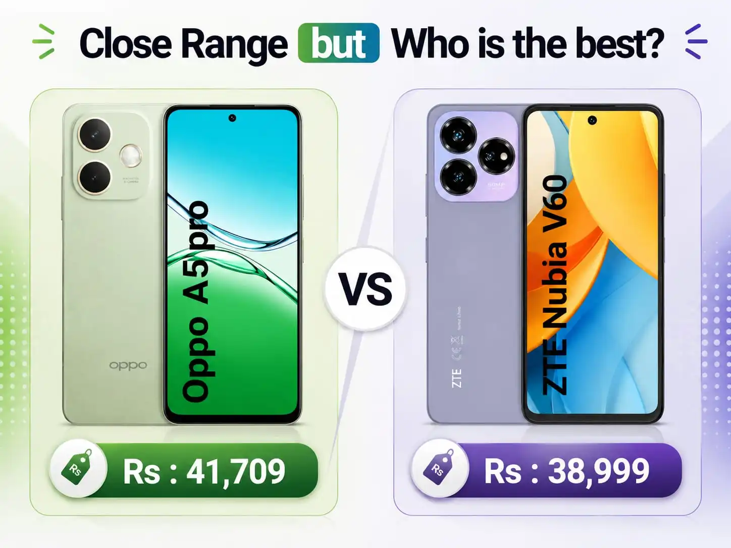 Oppo A5 Pro VS ZTE Nubia V60